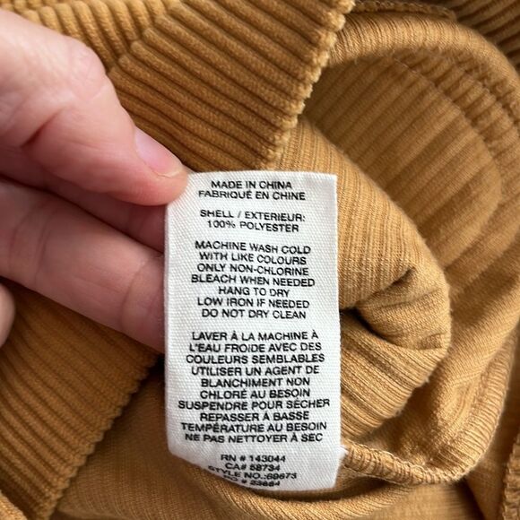 Avec Les Filles Corduroy Shacket Jacket Mustard Yellow Size Xsmall - Picture 6 of 9